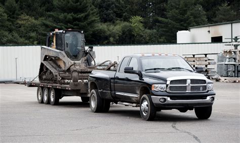 rams truck pull a trailer with skid steer|Ecodiesel towing .